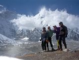 12 16 Ram, Jerome Ryan, Chris, And Gerhardt At Everest East Base Camp In Tibet Ram, Jerome Ryan, Chris, and Gerhardt pose in front of Lhotse East Face and Everest Kangshung East Face from the end of our trek at the Everest Kangshung East Base Camp in the Kama Valley in Tibet.
